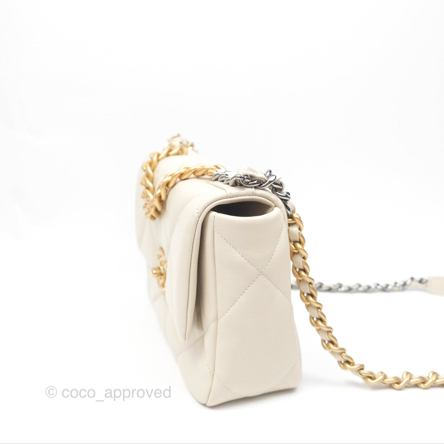 Chanel 19 Small Ivory Mixed Hardware