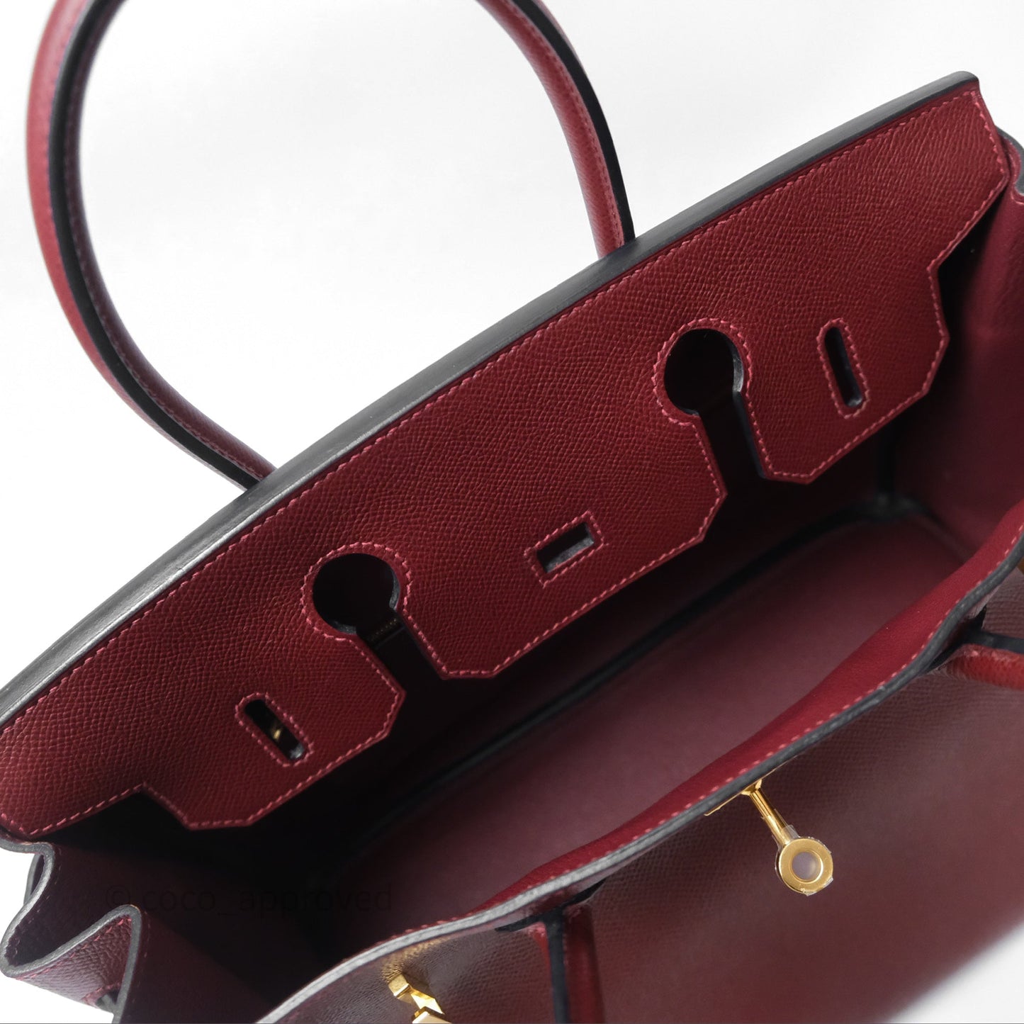 Hermès Birkin 30 Retourne Rouge H 55 Epsom Gold Hardware