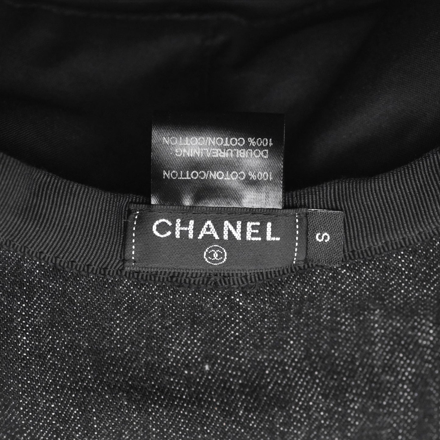 Chanel Logo Denim Bucket Hat Size S
