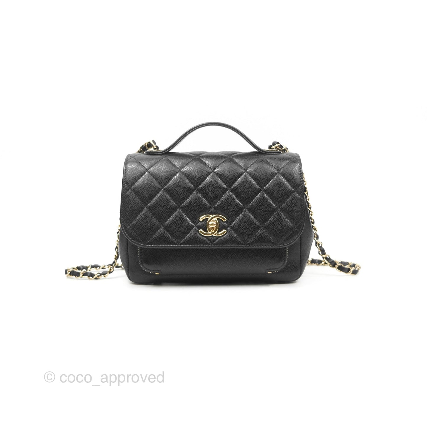 Chanel Quilted Medium Business Affinity Flap Black Caviar Gold Hardware