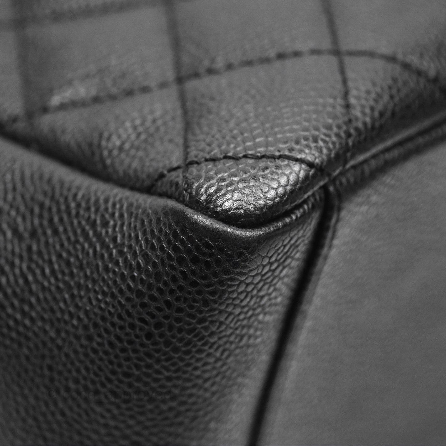 Chanel GST Black Caviar Silver Hardware