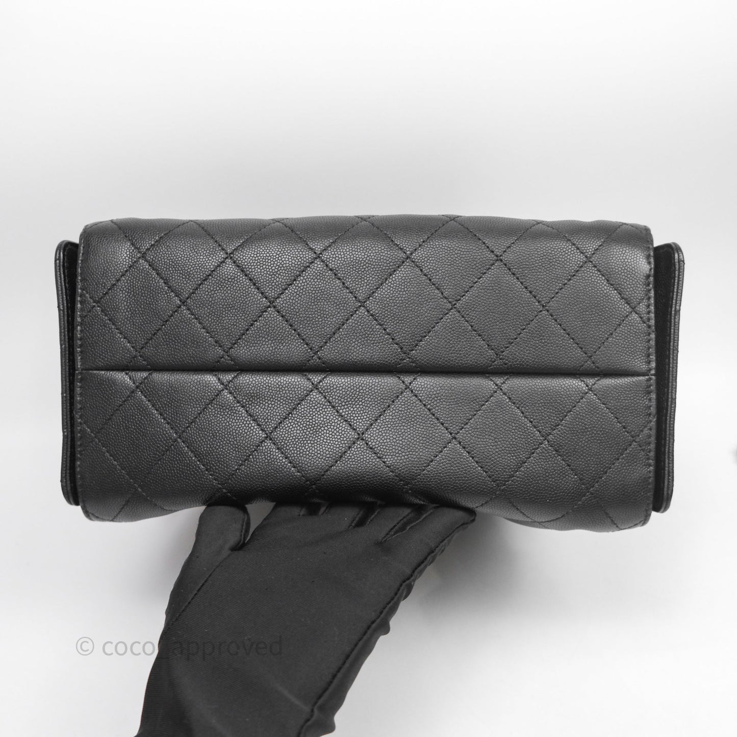 Chanel 25 Small Black Caviar Aged Gold Hardware
