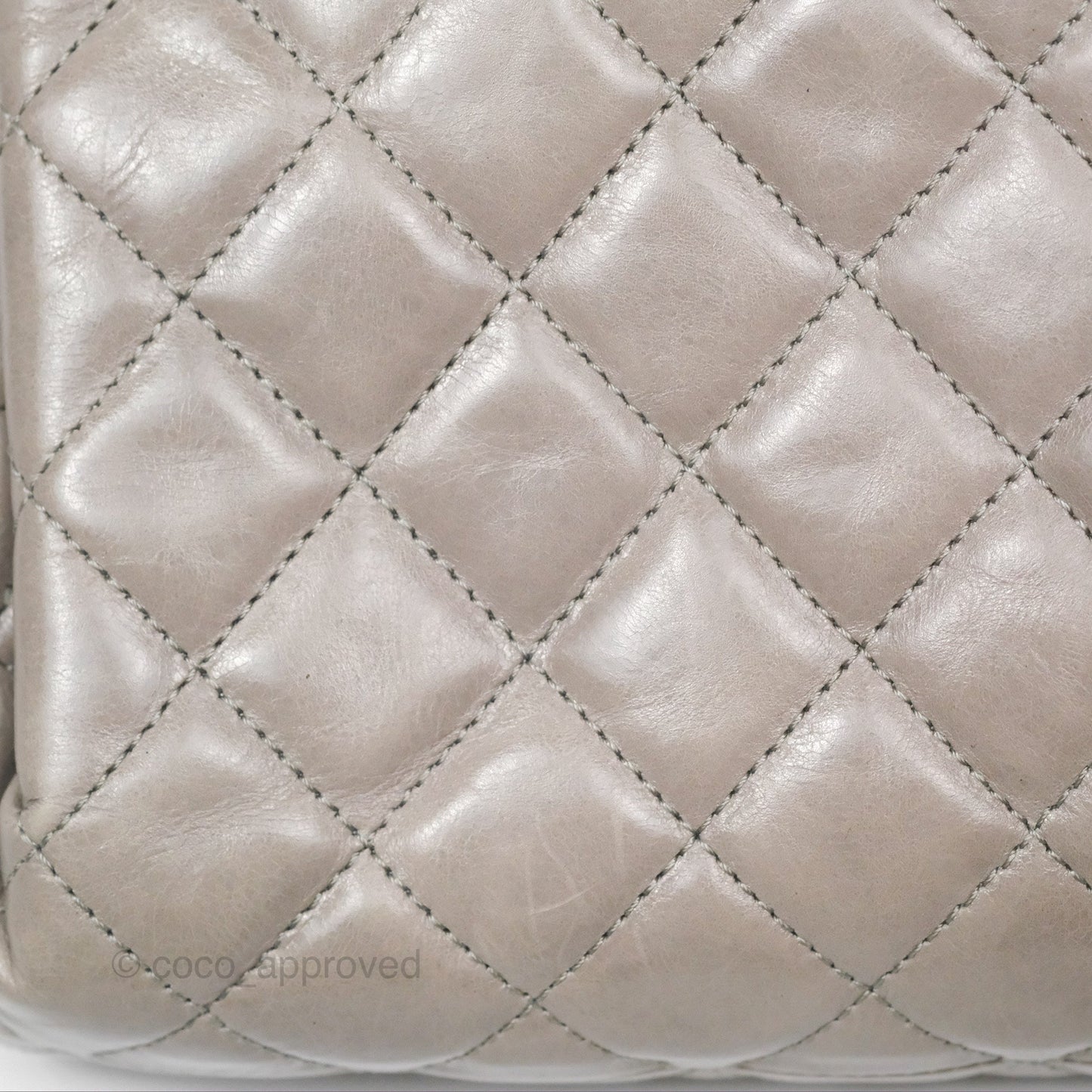 Chanel Accordion Flap Bag Taupe Crinkled Glazed Calfskin