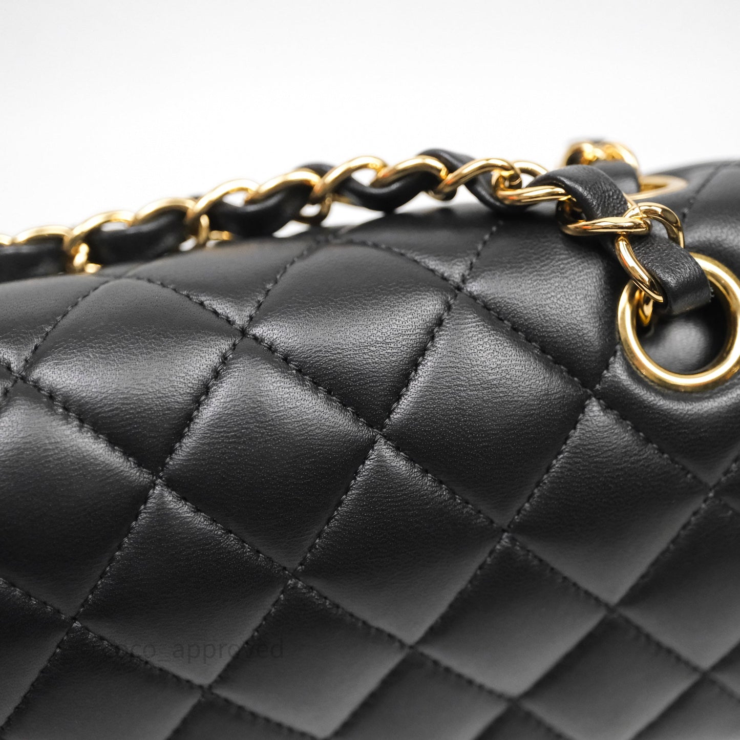 Chanel Small Classic Flap Quilted Black Lambskin Gold Hardware