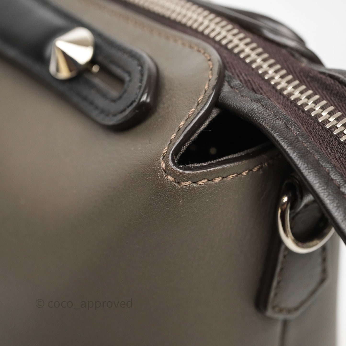 Fendi By The Way Medium Leather Satchel Dark Grey Bag