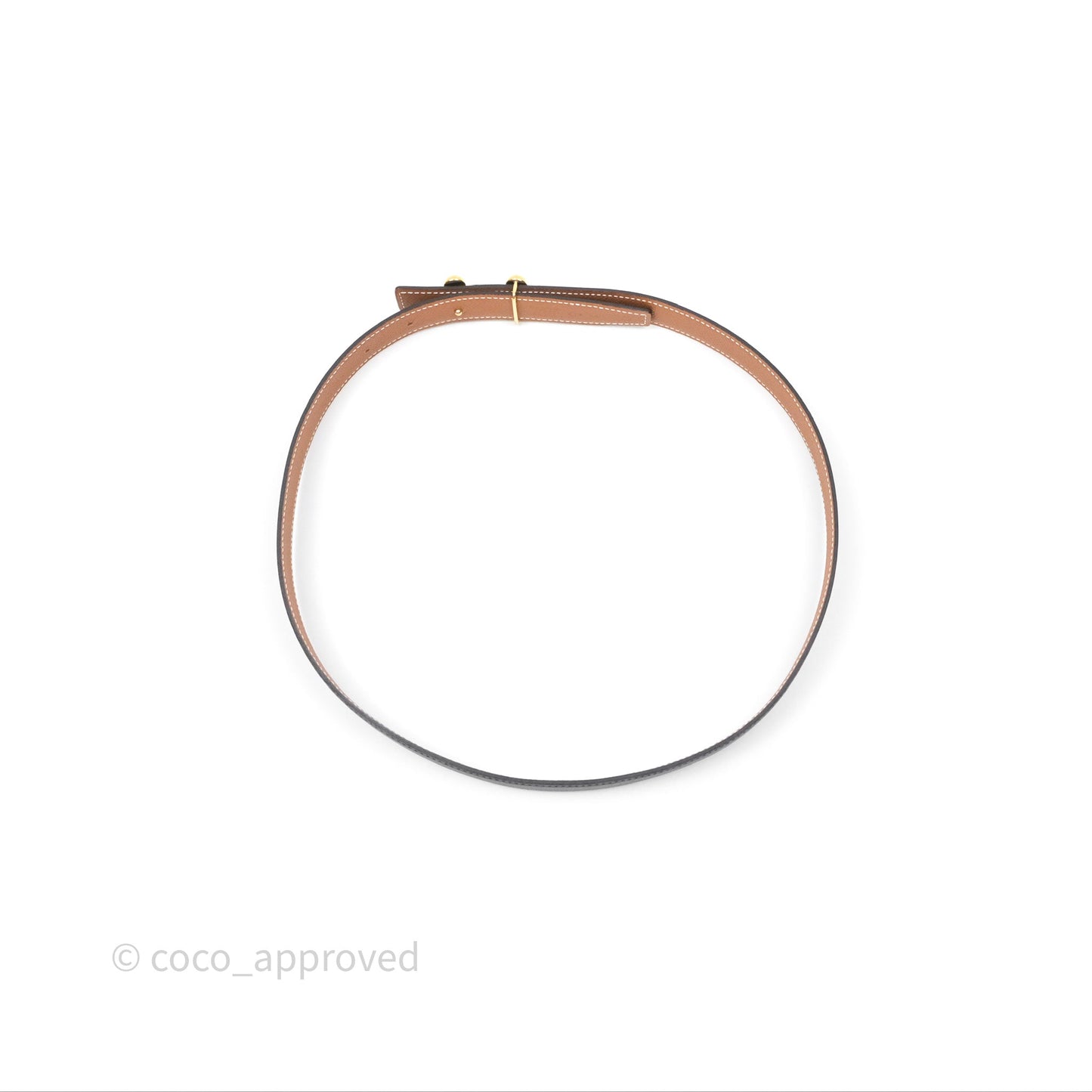 Hermès Bubble Belt Buckle & Reversible Leather Strap 24mm Gold/ Nior