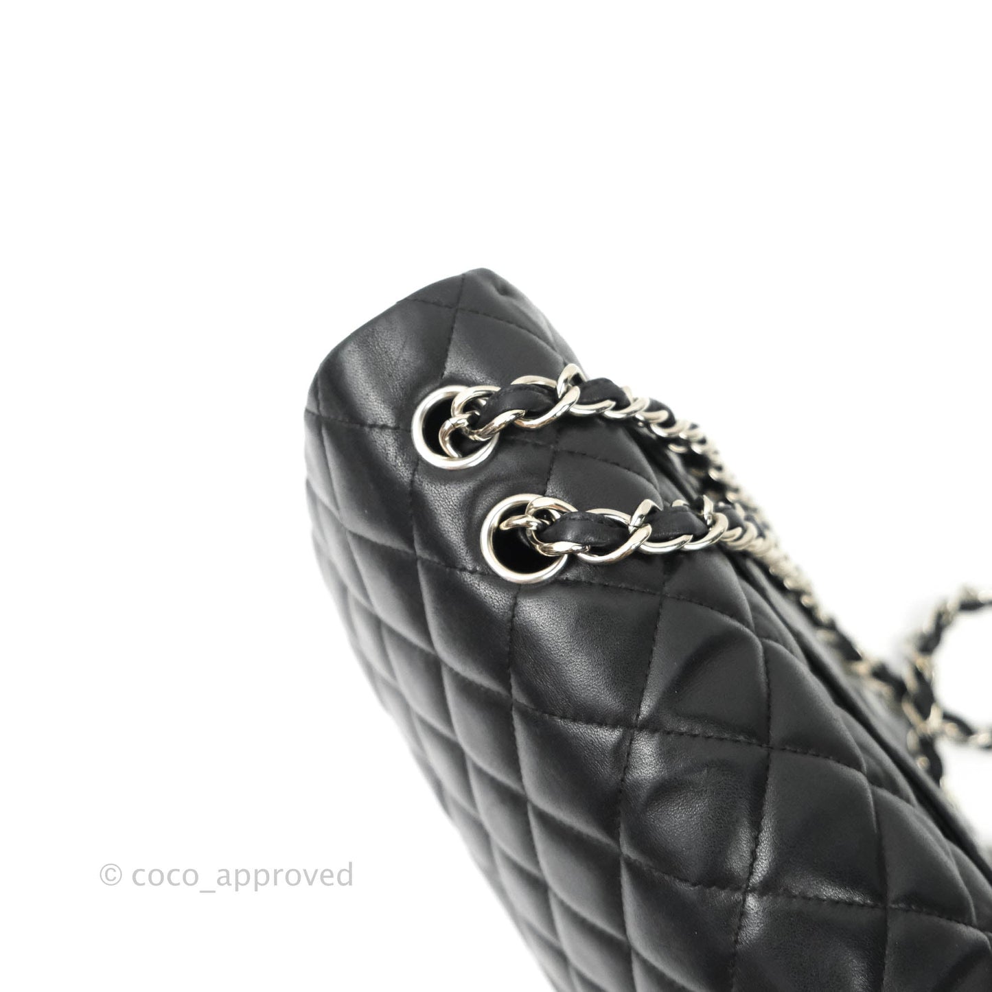 Chanel Jumbo Single Flap Black Lambskin Silver Hardware⁣⁣