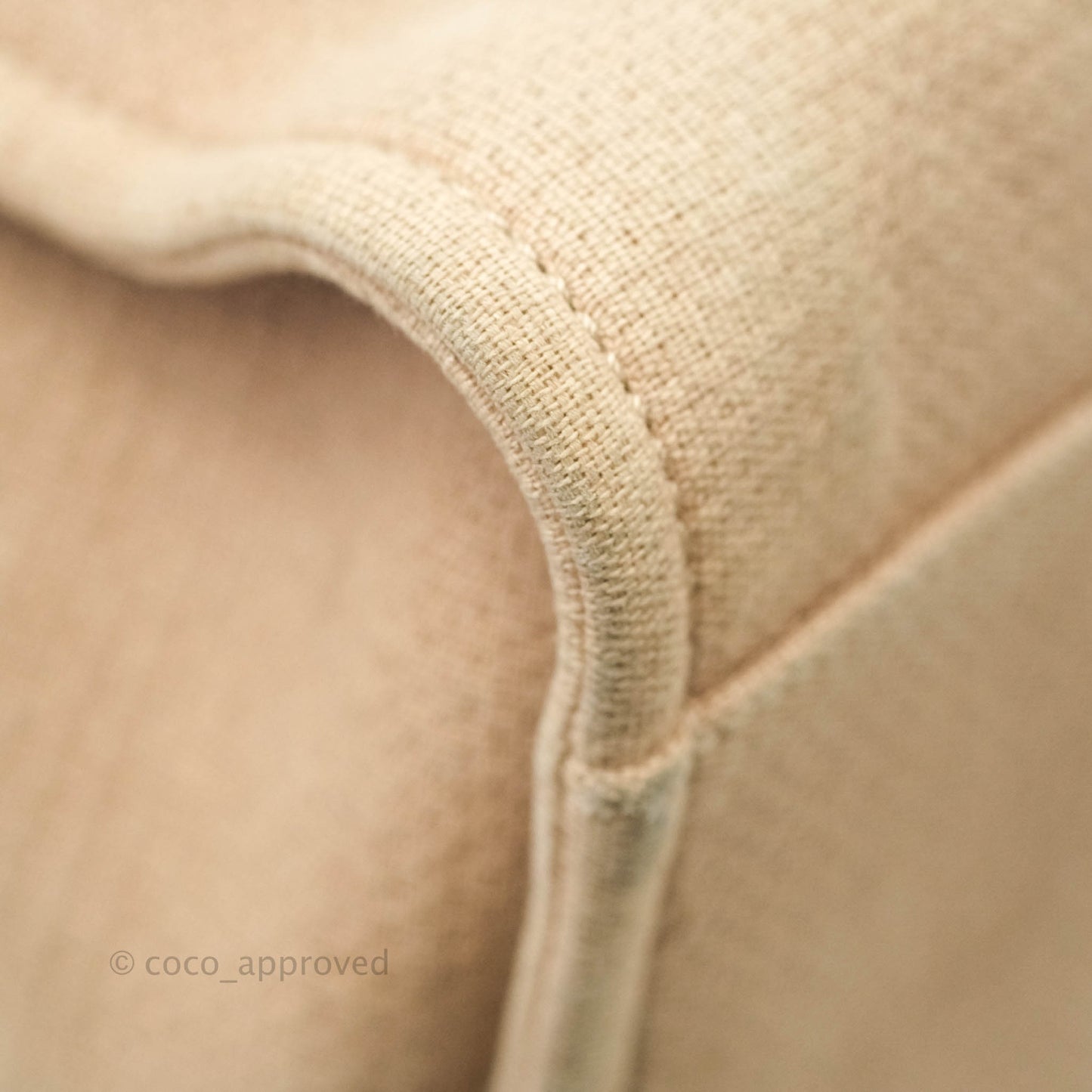 Chanel Large Deauville Beige Canvas Silver Hardware