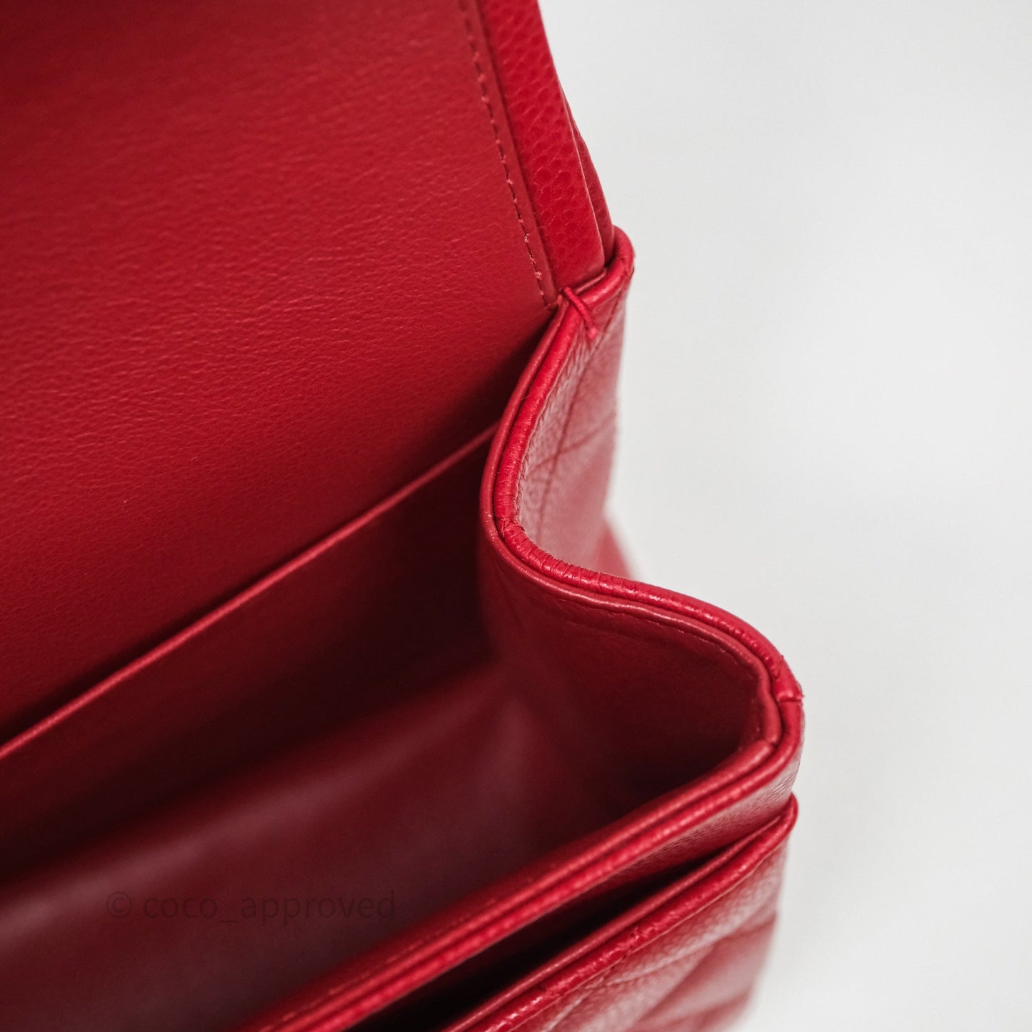 Chanel Jumbo Double Flap Red Caviar Silver Hardware⁣⁣