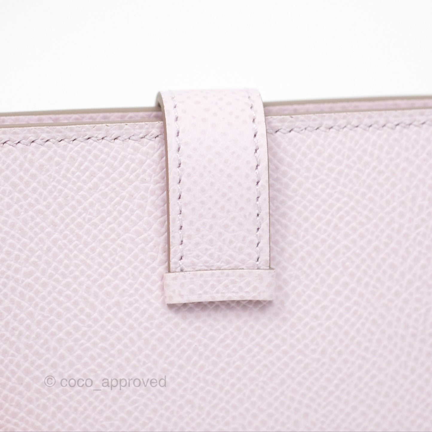 Hermes Bearn Card Holder Epsom Mauve Pale Palladium Hardware