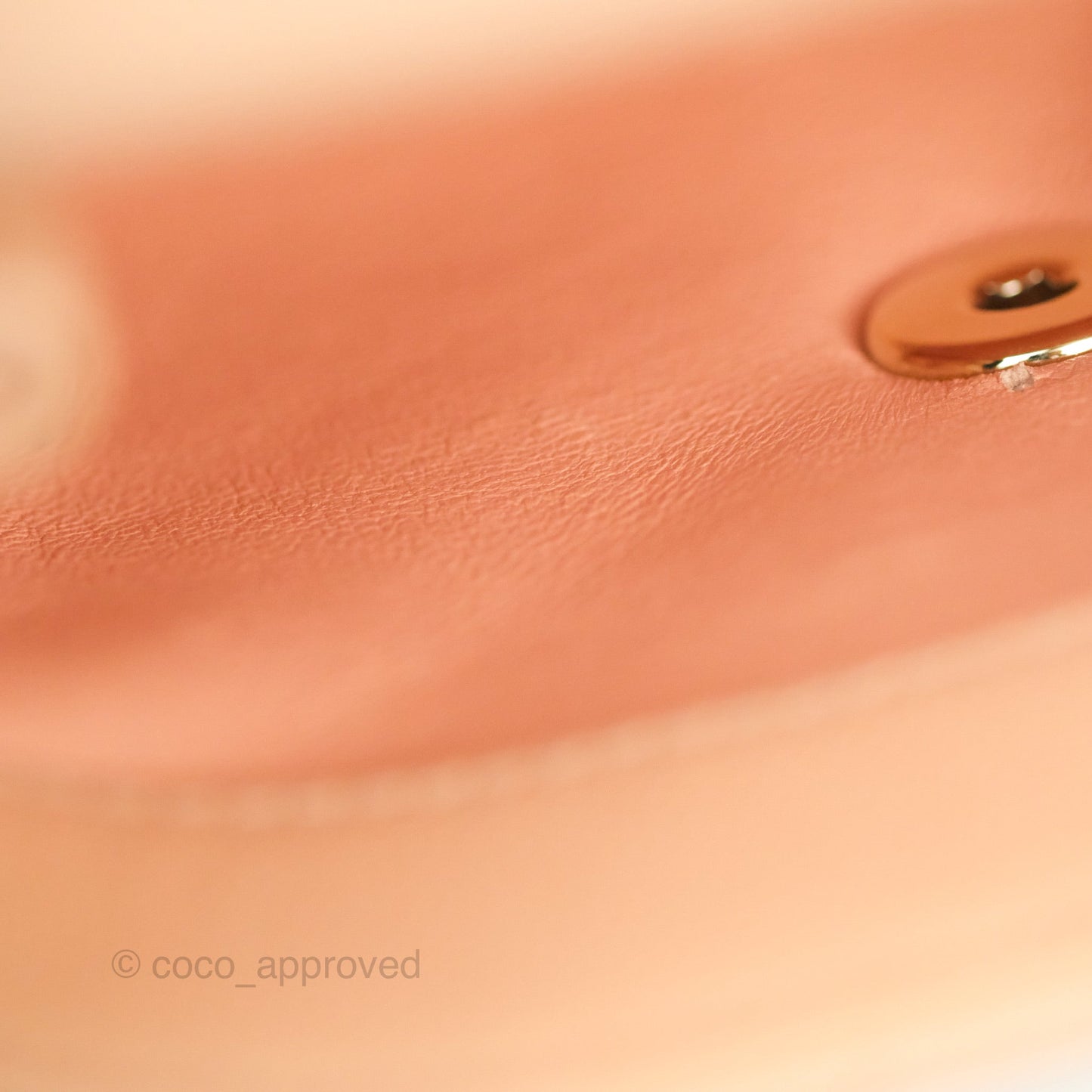 Chanel Mini Coco Handle Quilted Beige Pink Caviar Gold Hardware