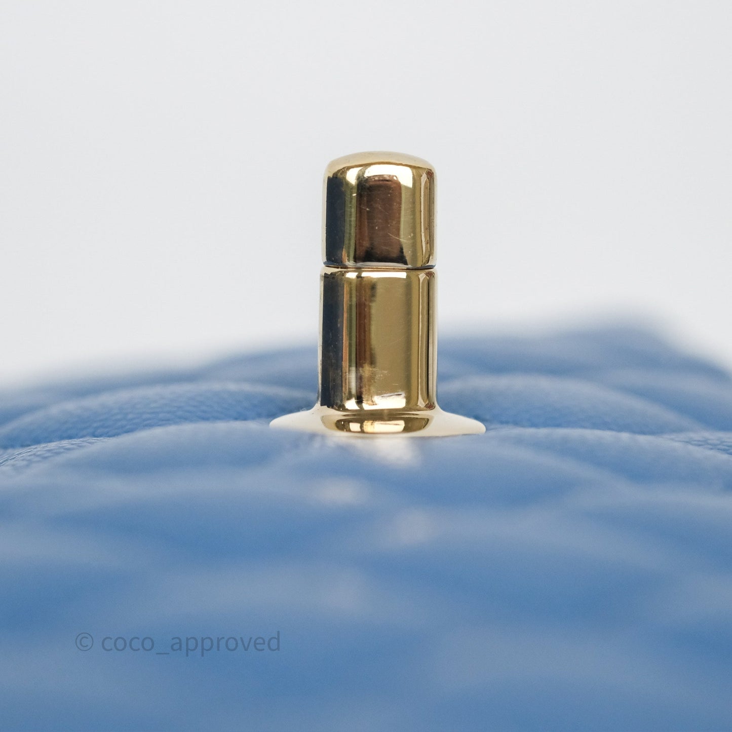 Chanel Small Classic Quilted Flap Blue Caviar Gold Hardware