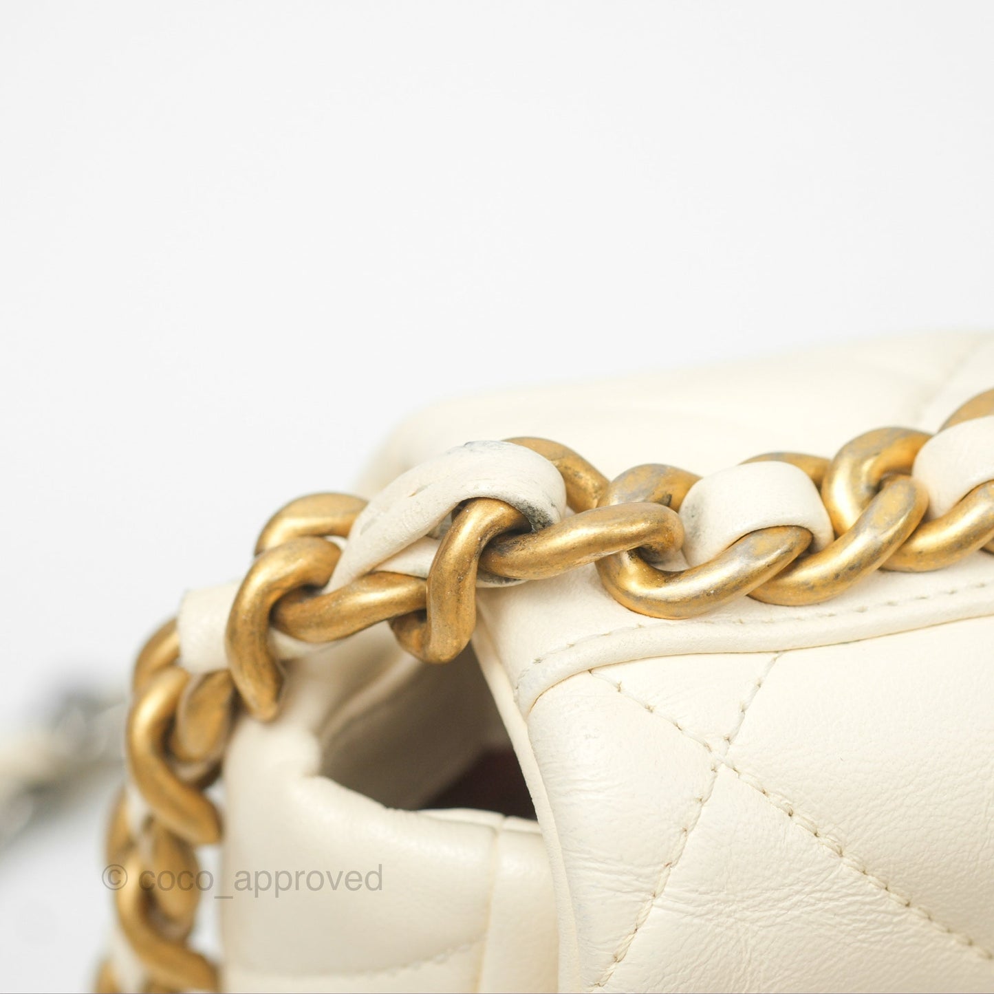 Chanel 19 Small Ivory Cream Mixed Hardware