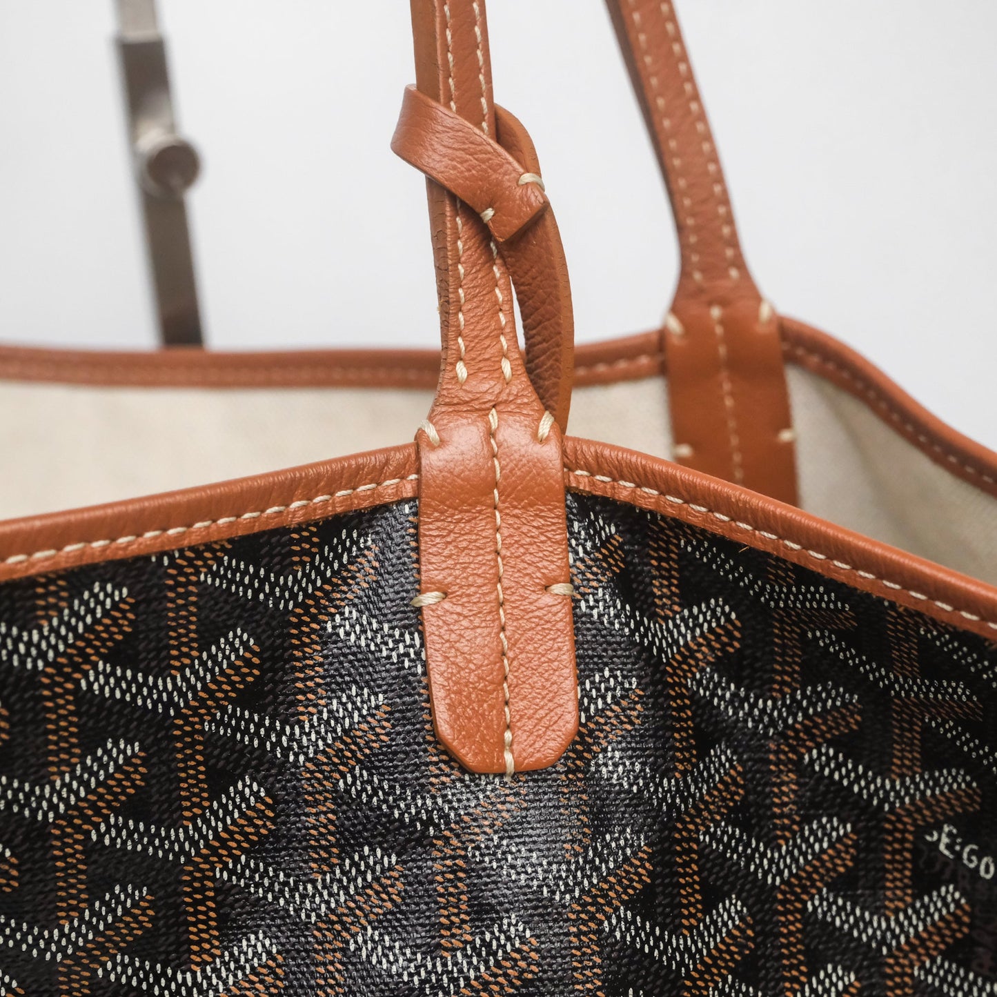 Goyard Saint Louis Tote Bag GM Black/Tan