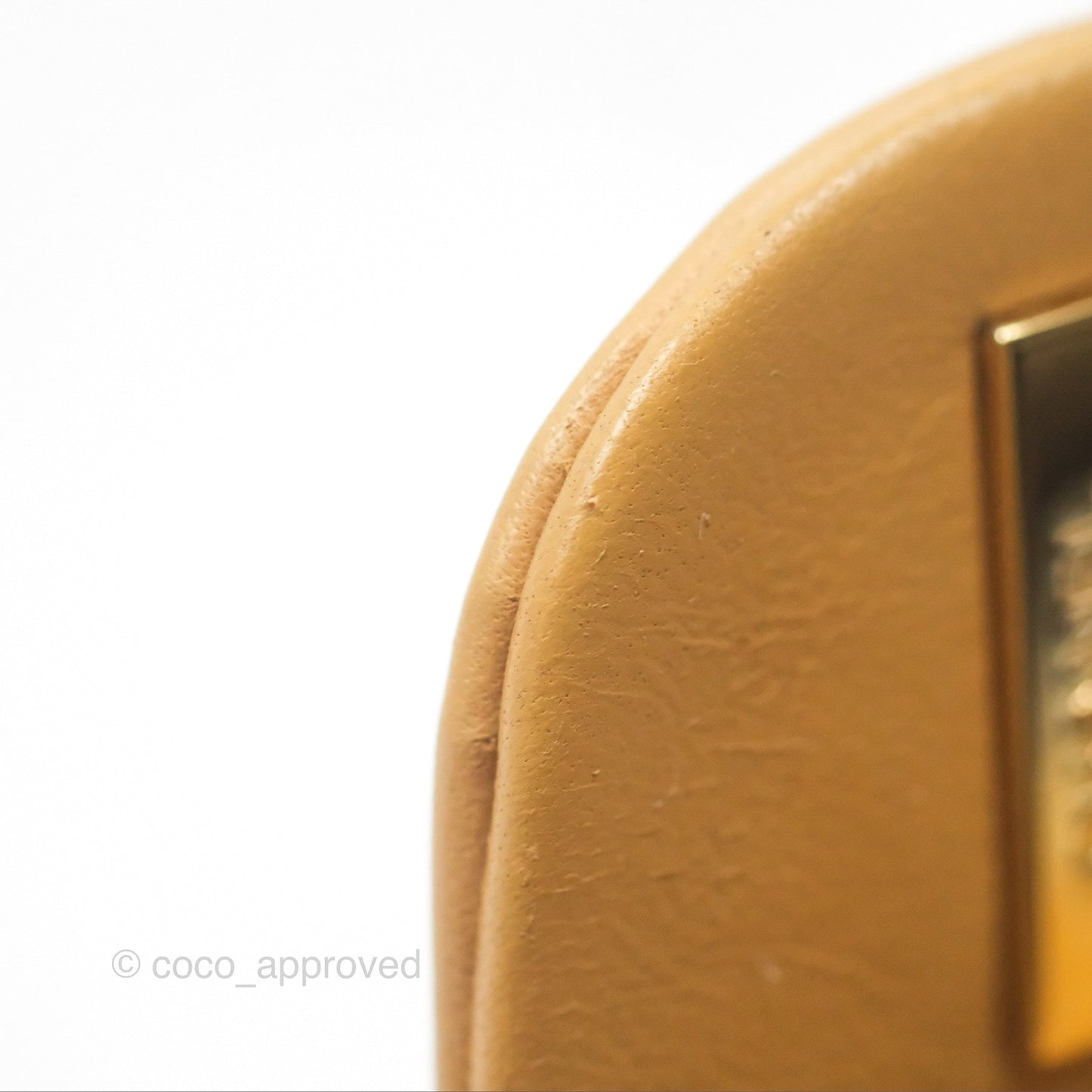 Chanel Vintage Small Classic Flap Beige Lambskin 24K Gold Hardware