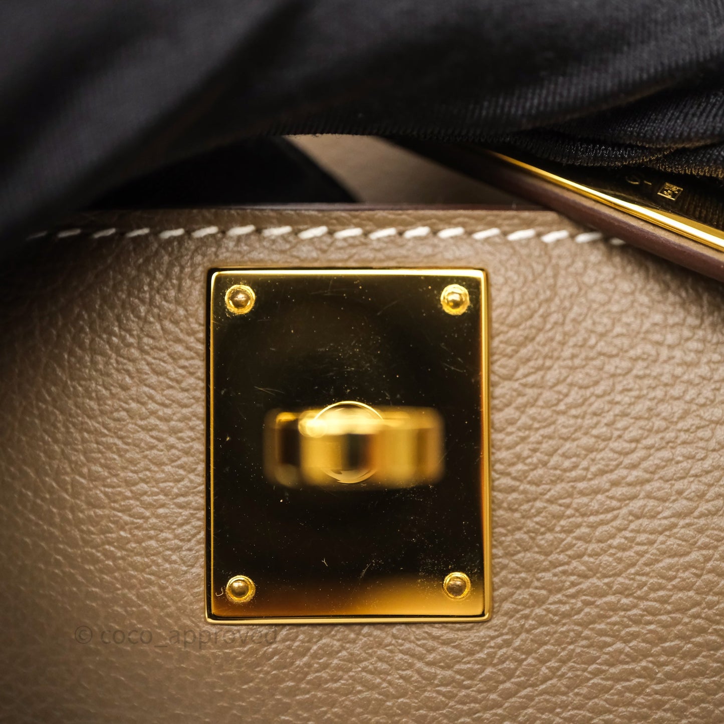 Hermès Mini Jypsiere Etoupe 18 Evercolor Gold Hardware