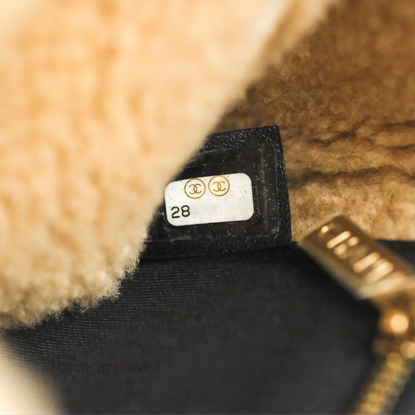 Chanel Mania CC Shearling Flap Bag Black Crumpled Glazed Sheepskin