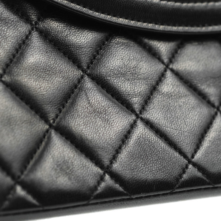 Chanel Vintage Round Flap Bag Quilted Lambskin Gold Hardware