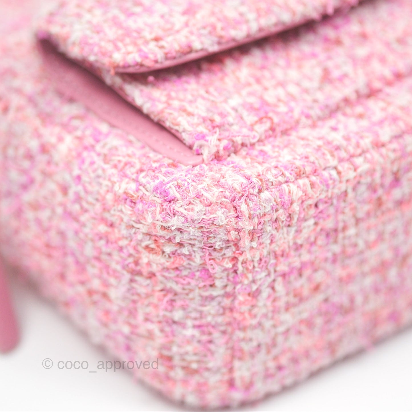 Chanel Classic Mini Backpack Pink Tweed Gold Hardware