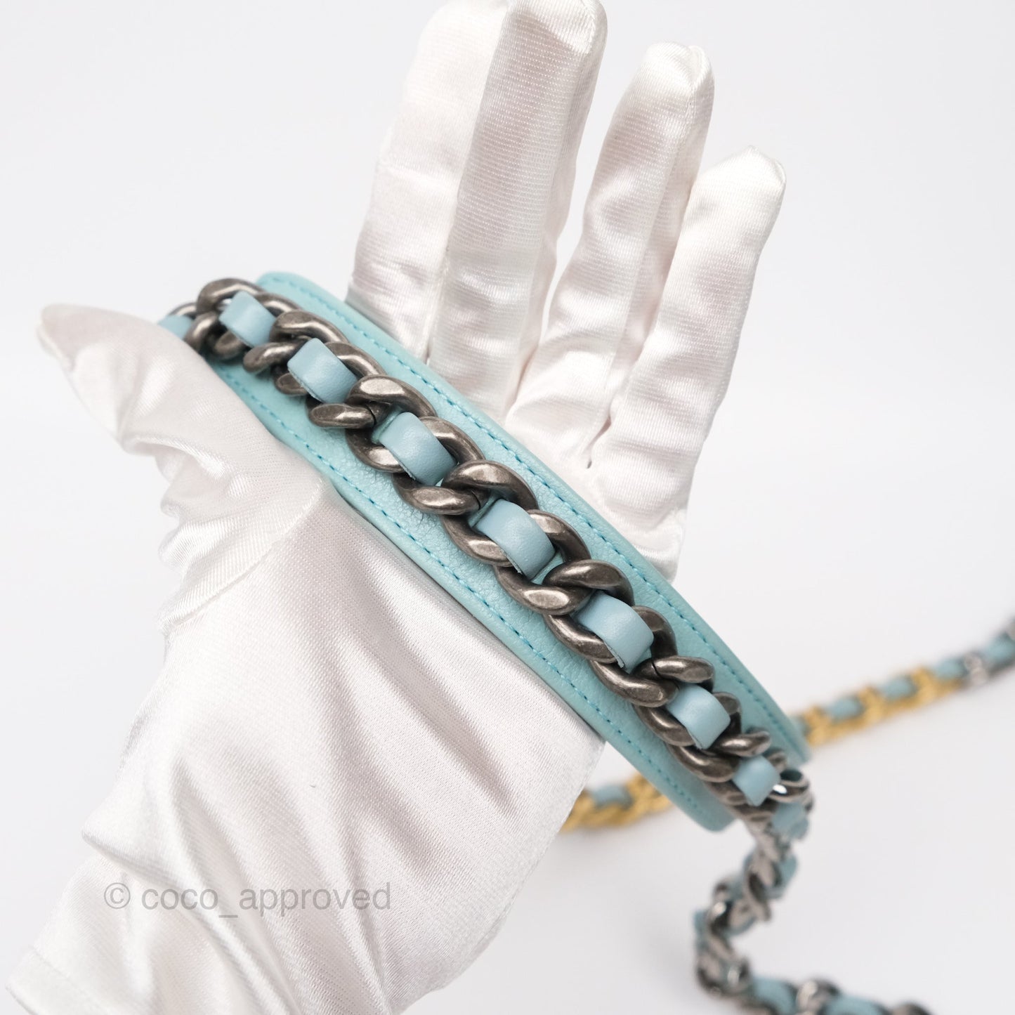 Chanel 19 Small Tiffany Blue Mixed Hardware