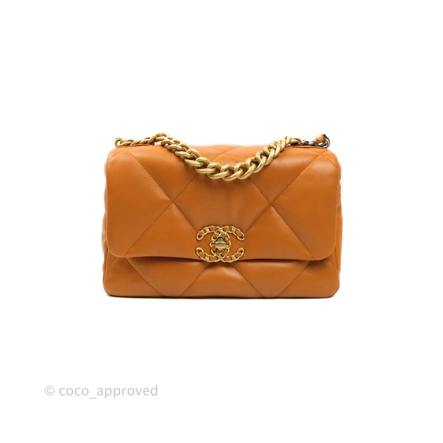 Chanel 19 Small Caramel Brown Mixed Hardware 21A