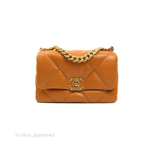 Chanel 19 Small Caramel Brown Mixed Hardware 21A