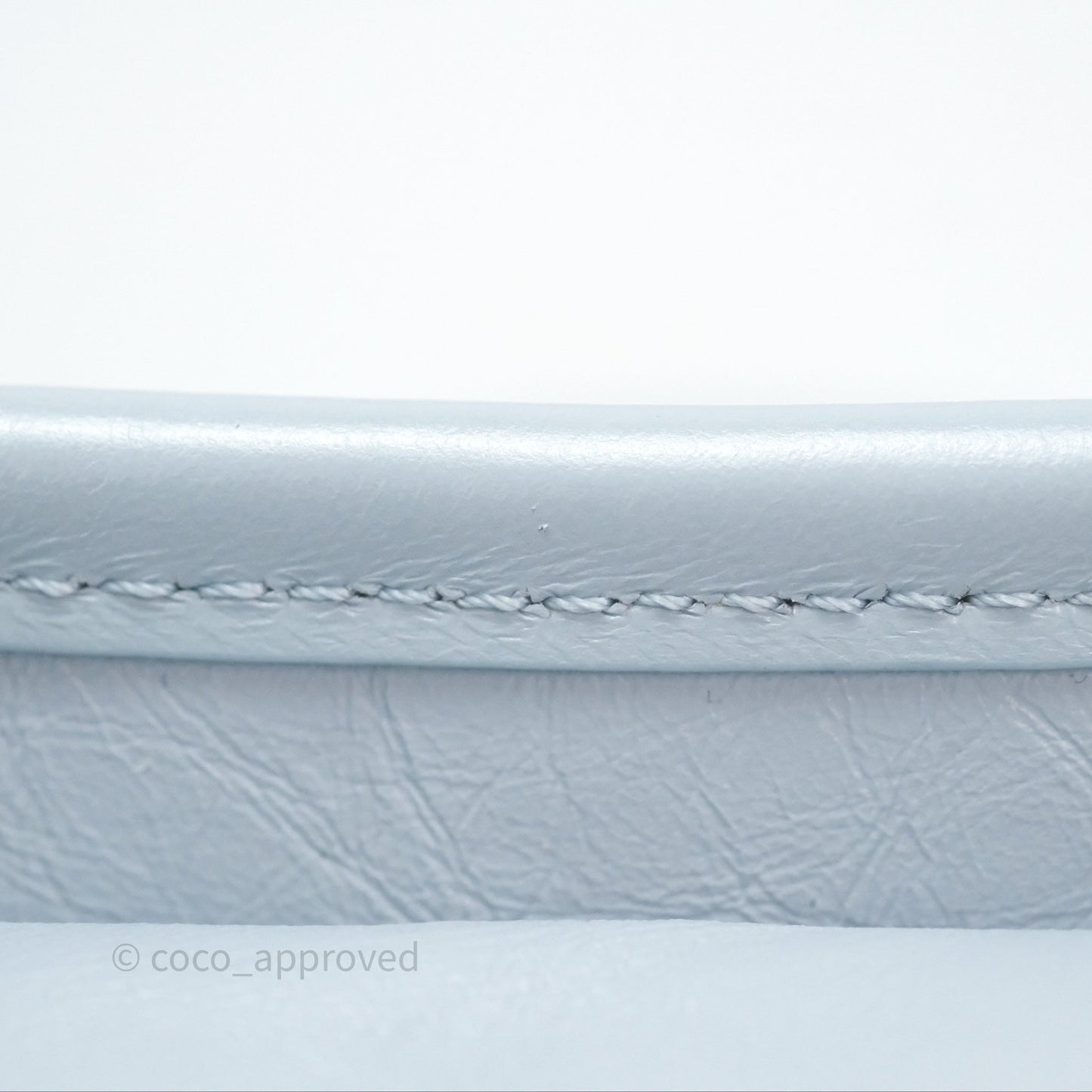 Chanel Small Gabrielle Hobo Quilted Light Blue Aged Calfskin