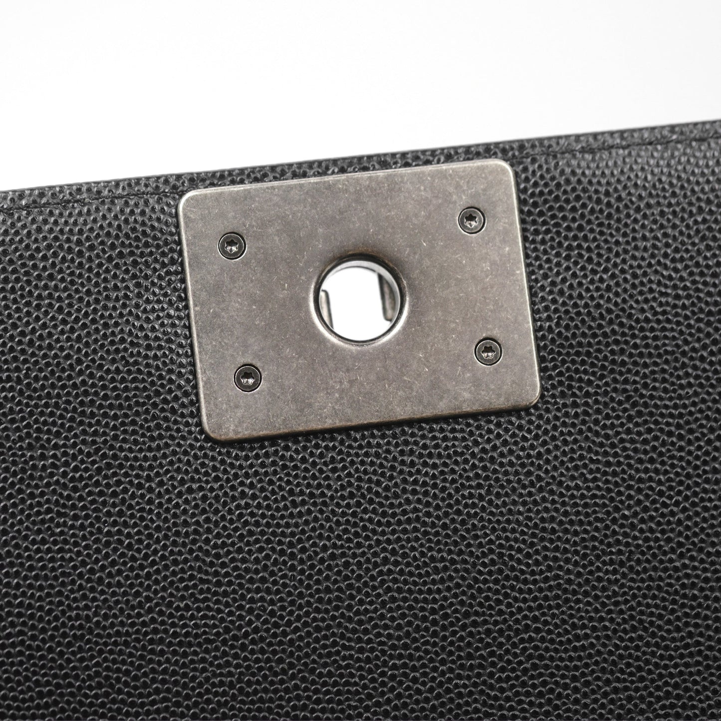 Chanel Boy Quilted Medium Black Caviar Ruthenium Hardware