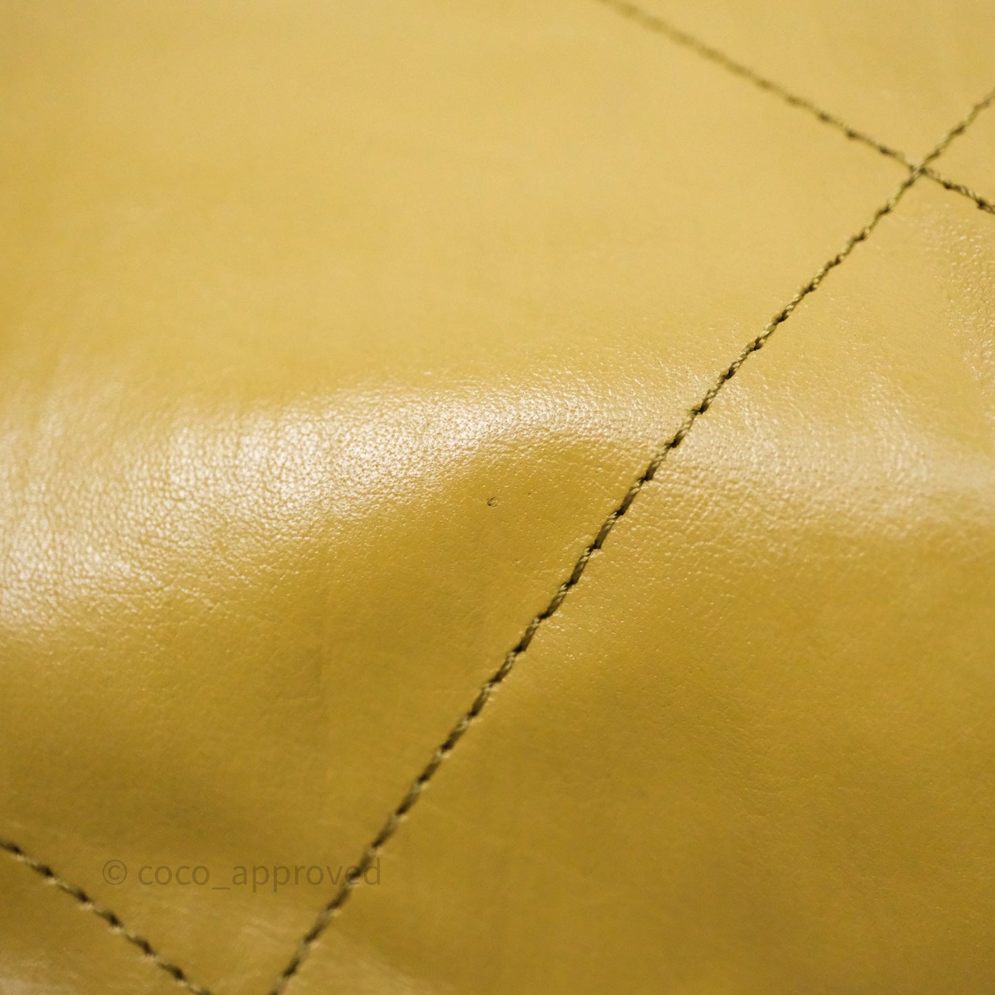 Chanel 22 Bag Medium Crumpled Olive Green Calfskin Aged Gold Hardware