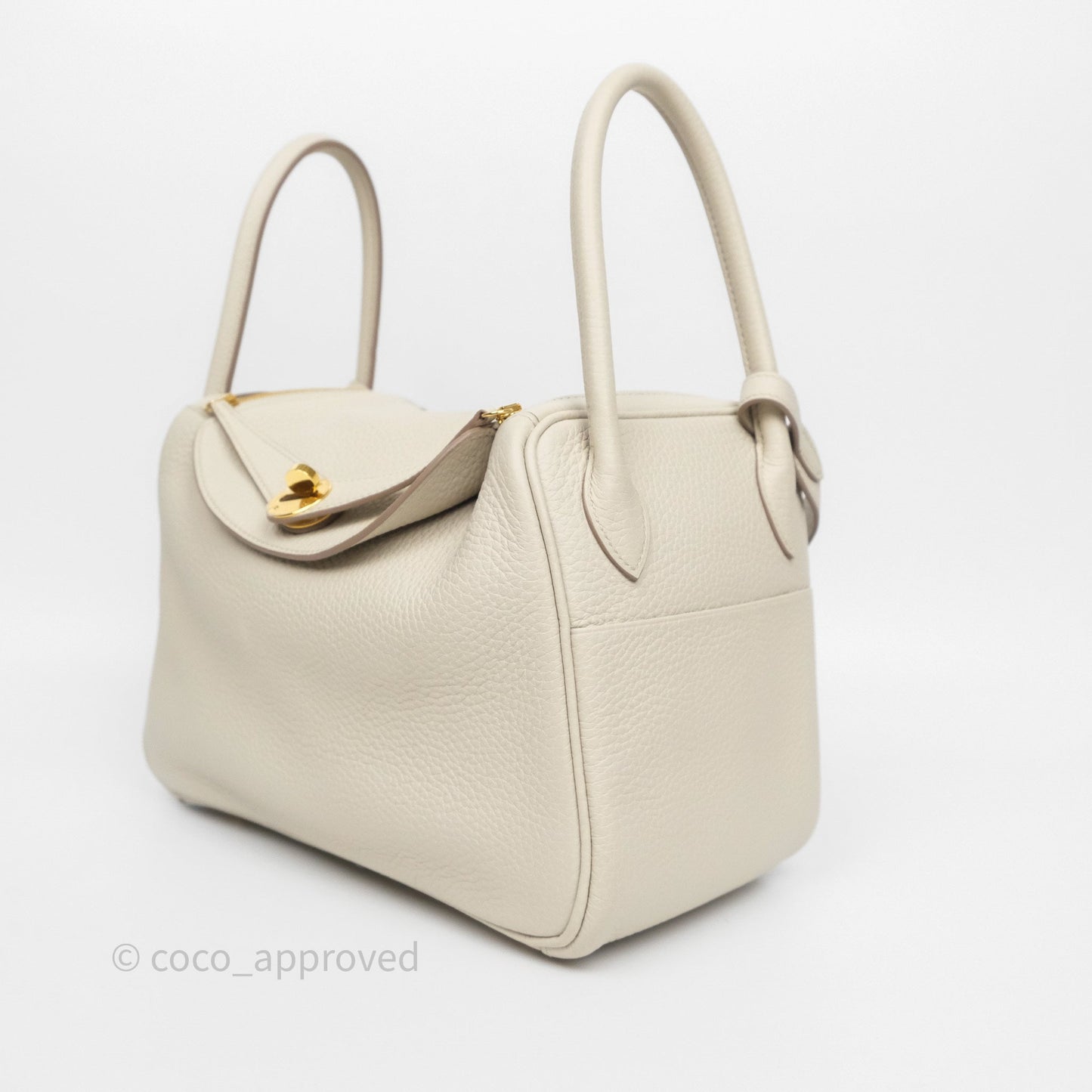 Hermès Lindy 26 Beton 8L Clemence Gold Hardware