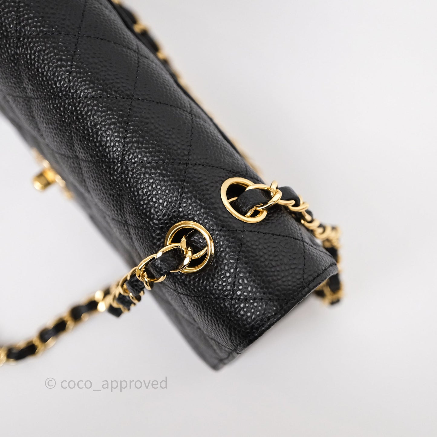 Chanel Classic M/L Medium Flap Quilted Black Caviar Gold Hardware
