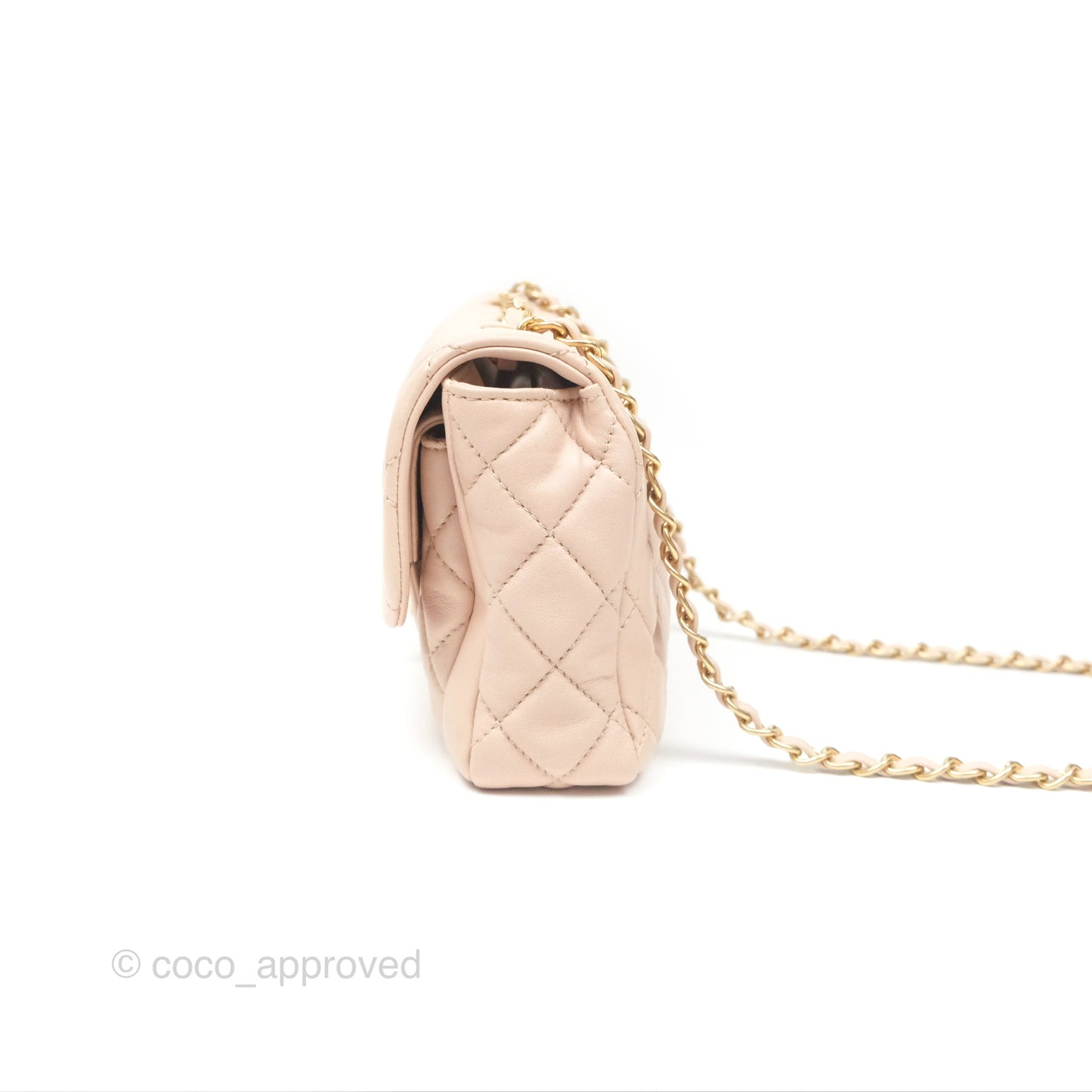 Chanel Flap Bag Pink Aged Gold Hardware