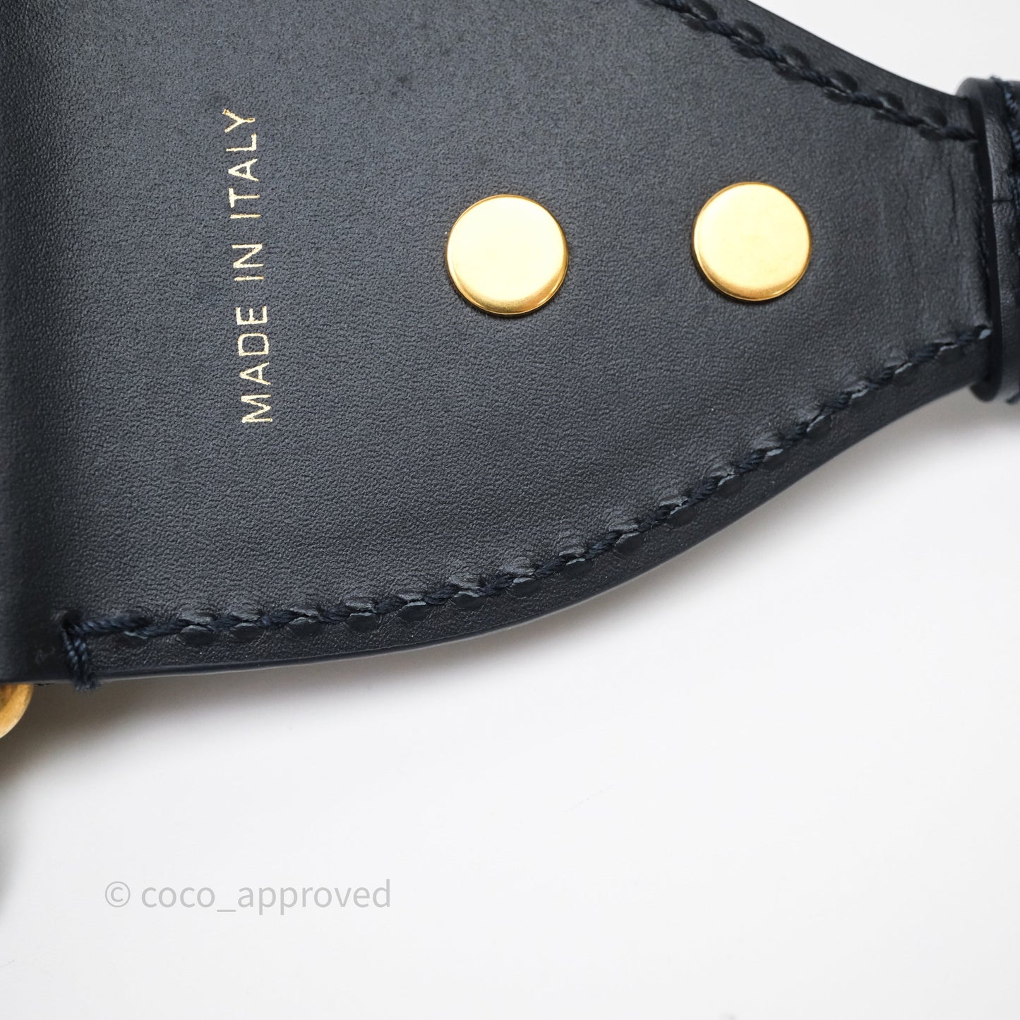Christian Dior Navy 'Christian Dior Paris' Embroidery Shoulder Strap