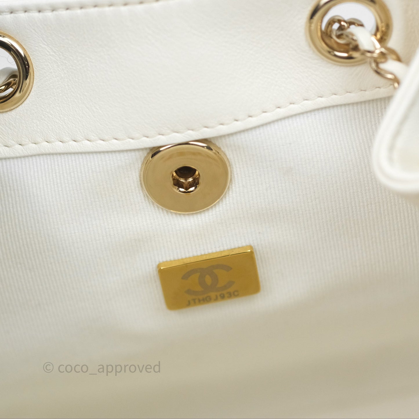 Chanel Quilted Small Duma Drawstring Backpack White Calfskin Gold Hardware