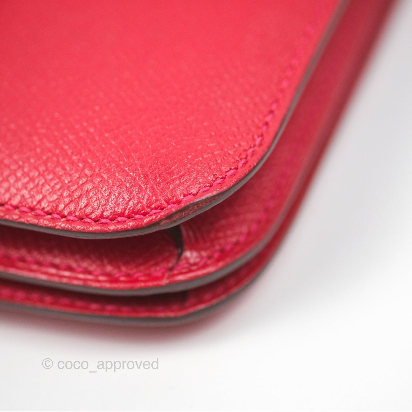 Hermès Constance Mini 18cm Red Epsom Gold Hardware