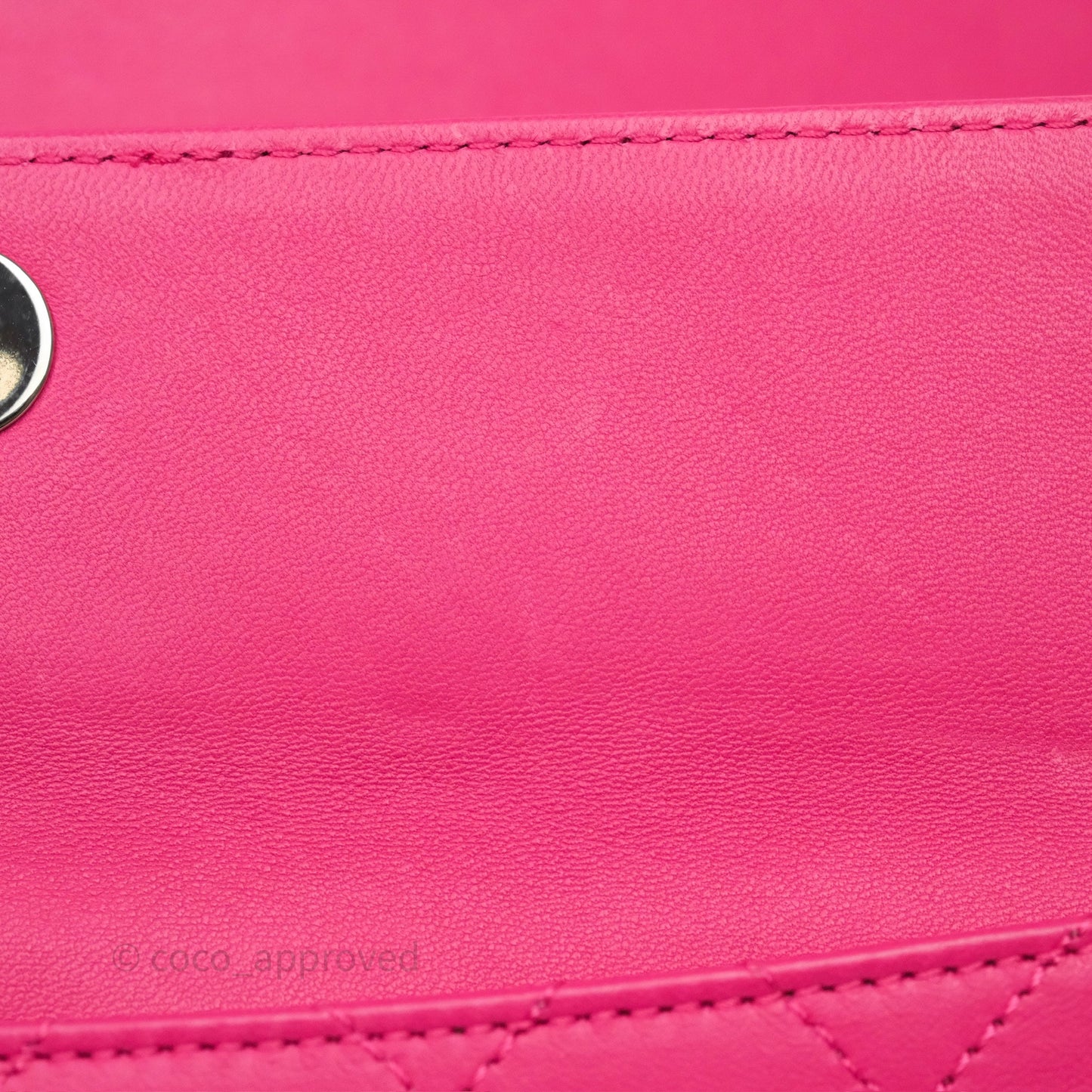 Chanel Stitched Double Flap Bag Pink Calfskin Silver Hardware
