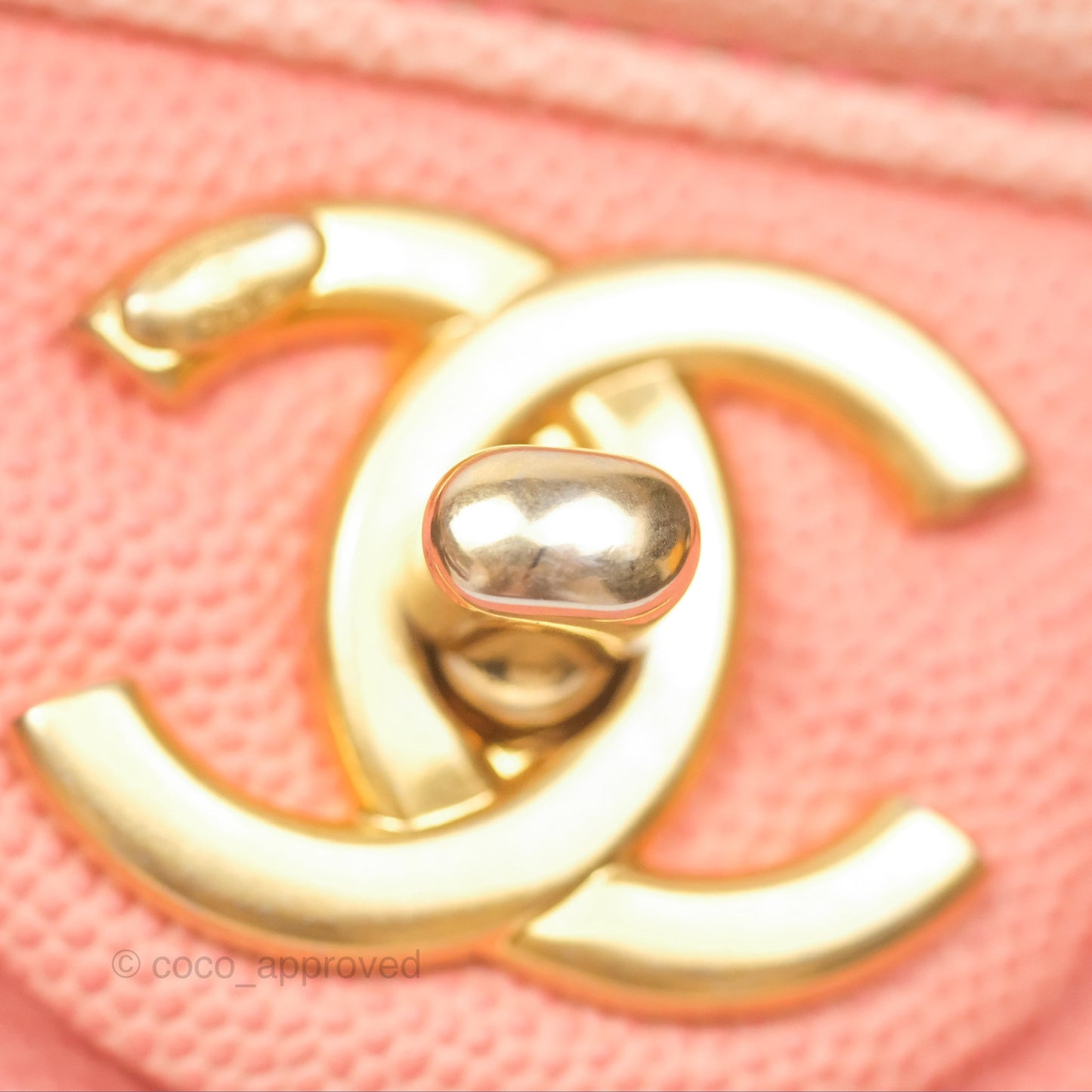 Chanel Sunset On The Sea Flap Bag Pink Caviar Aged Gold Hardware