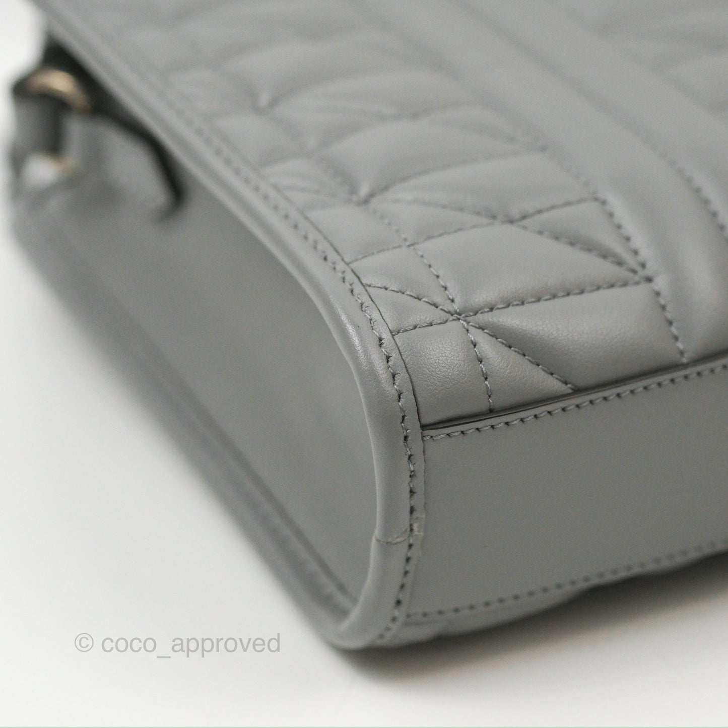 Gucci Mini GG Marmont Vertical Tote Bag Grey Silver Hardware