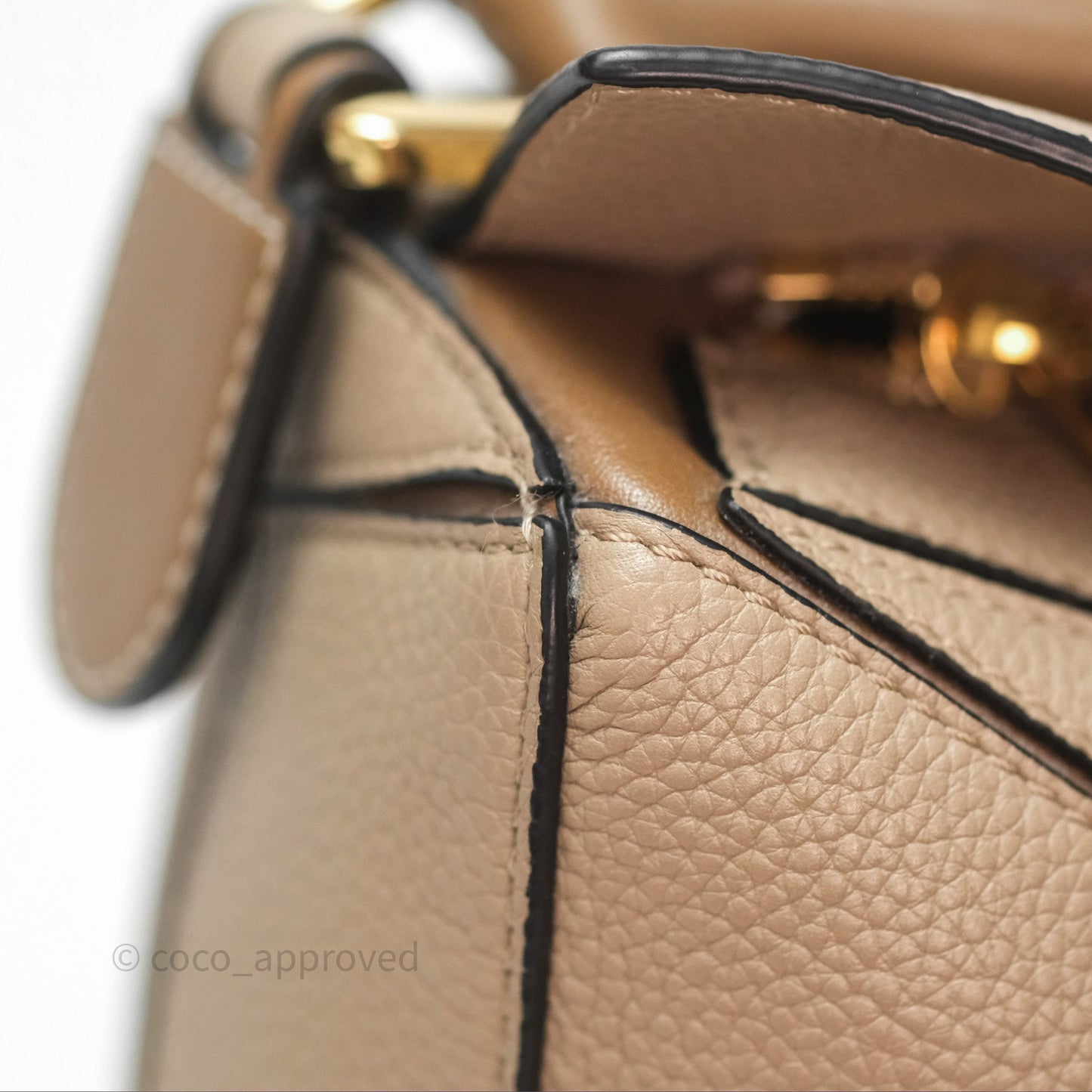 Loewe Small Puzzle Bag Sand Mink Grained Calfskin