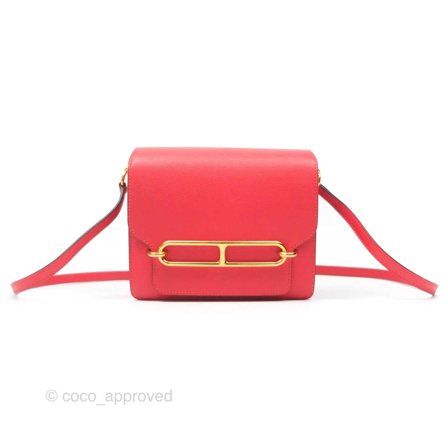 Hermès Roulis Mini 18 Rouge De Coeur Evercolor Permabrass Hardware