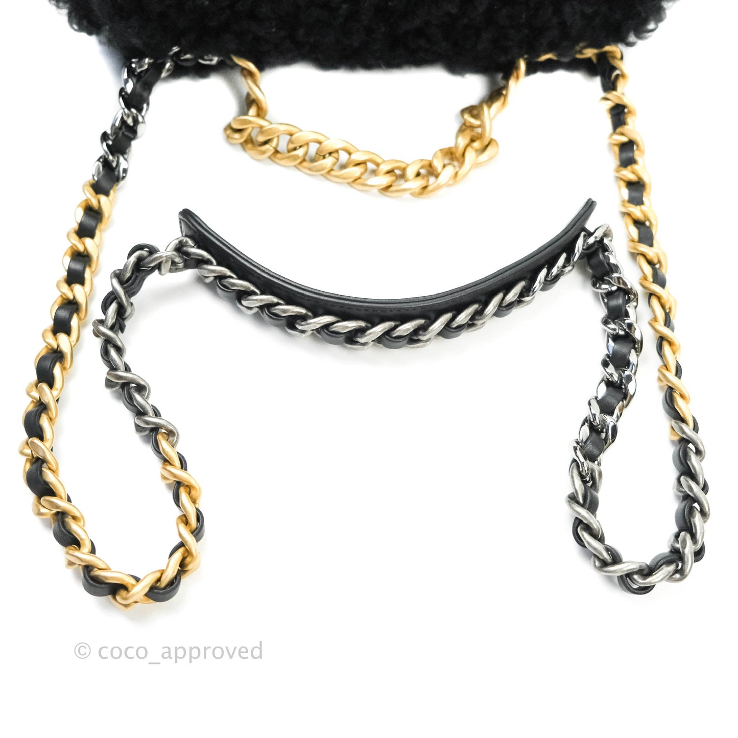 Chanel 19 Medium Shearling Black Mixed Hardware 20A