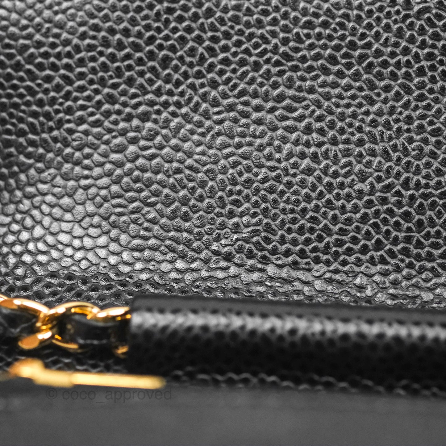 Chanel Classic Wallet On Chain WOC Quilted Black Caviar Gold Hardware