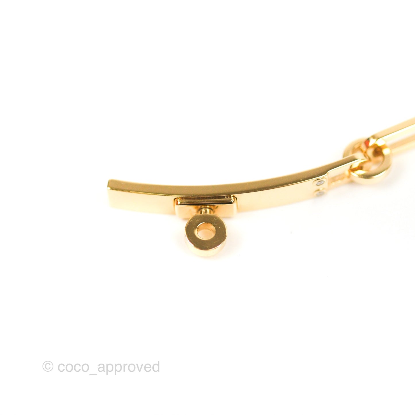 Hermès Kelly Chaine Bracelet 4 Diamond Gold Tone