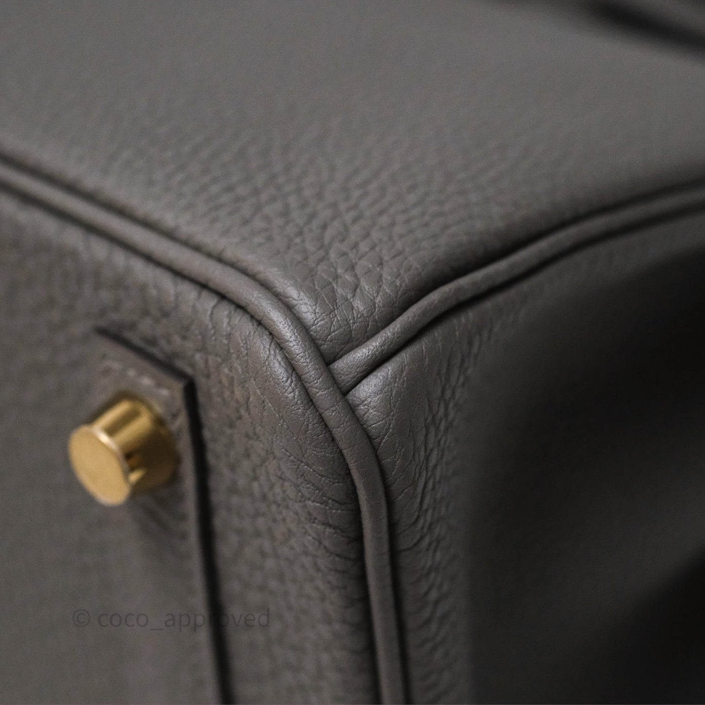 Hermès Birkin 25 Retourne Gris Meyer 0L Togo Gold Hardware