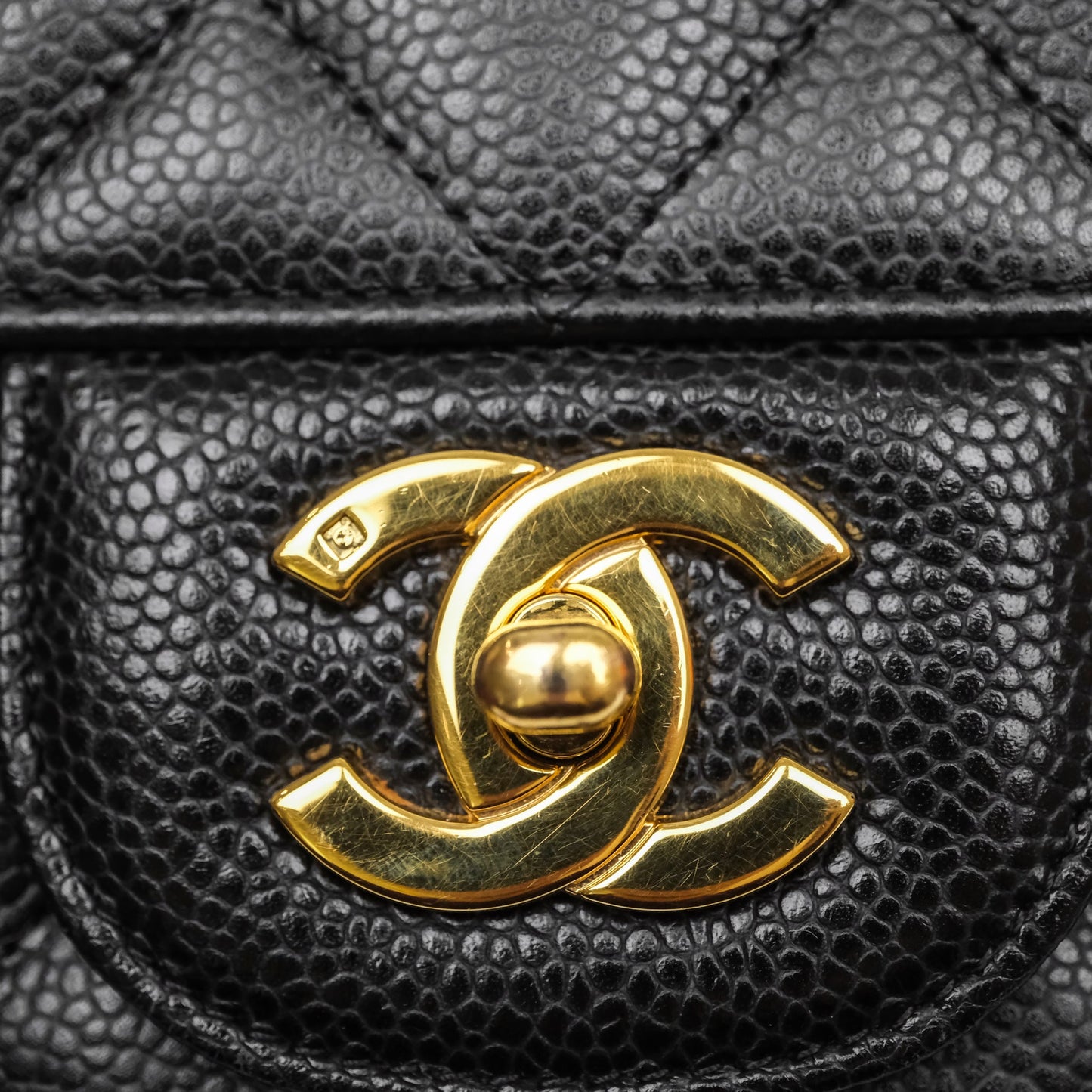 Chanel Jumbo Single Flap Black Caviar Gold Hardware⁣⁣