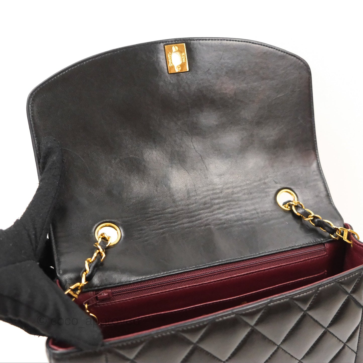 Chanel Vintage Medium Classic Diana Flap Bag Black Quilted Lambskin