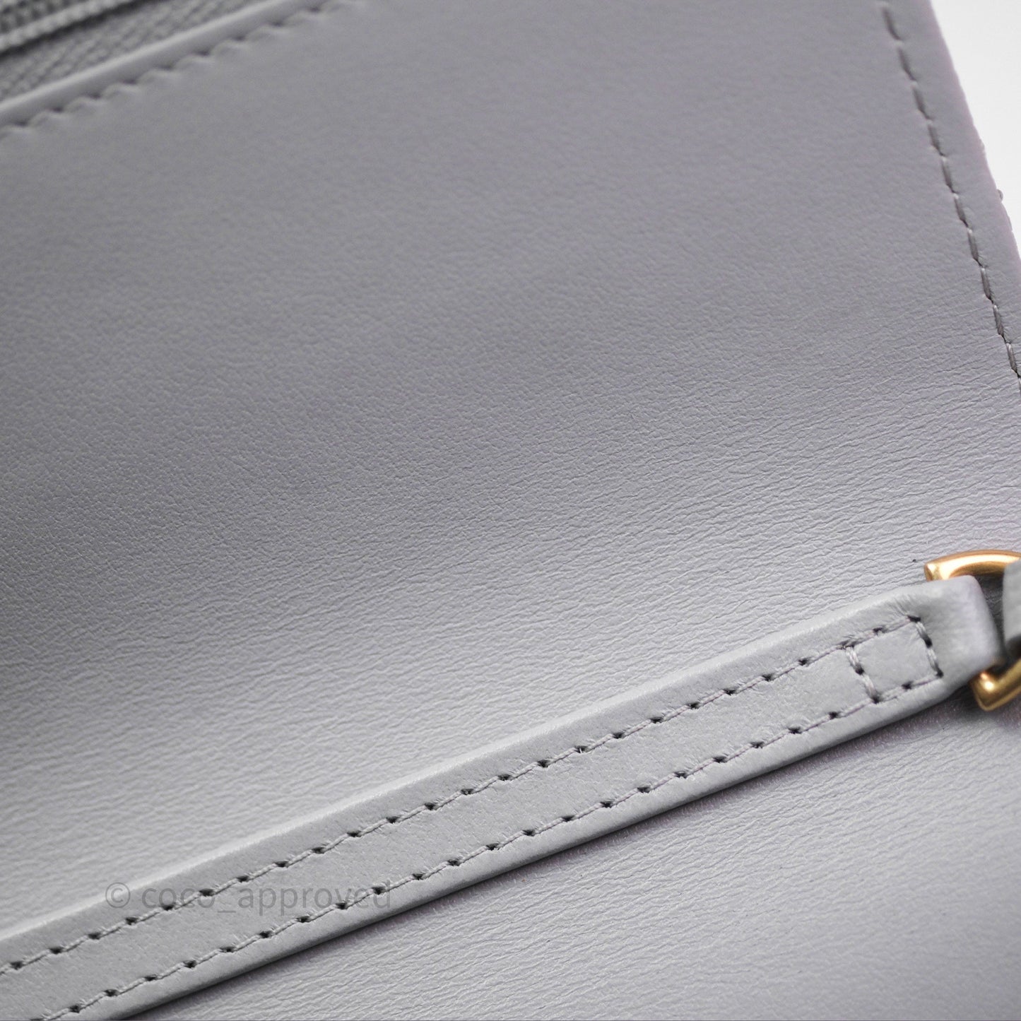 Chanel Wallet On Chain WOC Adjustable CC Chain Grey Caviar Aged Gold Hardware