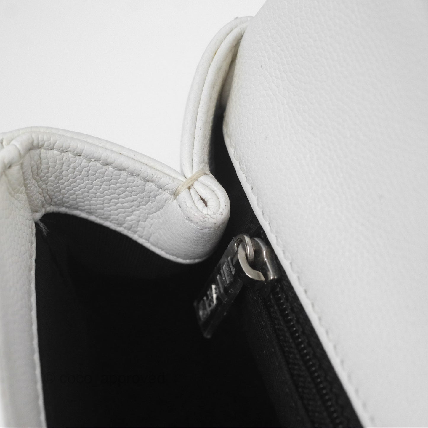 Chanel Quilted My Everything Medium Flap Bag White Caviar Incognito Hardware
