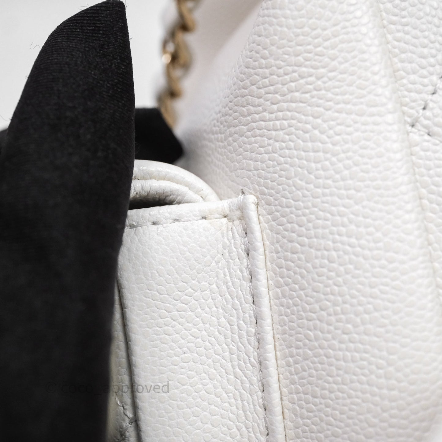 Chanel Small Duma Backpack Caviar White Gold Hardware