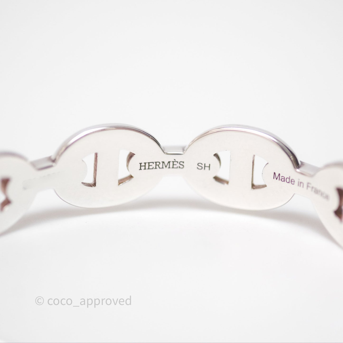 Hermès Chaine d'Ancre Bracelet Silver Hardware Size SH
